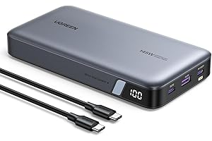 UGREEN Nexode 145W Batterie Externe 25000mAh Power Bank USB C 140W Charge Rapide 3 Ports PD 3.1 Chargeur Portable Écran LED Compatible avec iPhone 17 16 15 14 Plus Pro Max Galaxy S25 S24 MacBook iPad