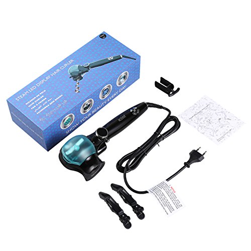 ACEVIVI Dampf Negative Ionen Lockenstab Curler Lockendreher mit EU Stecker LCD Schwarz - 6