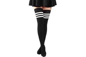 DRESHOW Ekstra Długie Bawełniane Pończochy Uda Plus Size Długie Pończochy Podkolanówki dla Kobiet