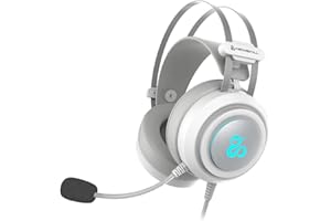 Newskill Drakain Ivory Auriculares Gaming Estéreo RGB Multiplataforma, Compatibles con PC, Playstation 4, Xbox One y Nintendo Switch, color blanco