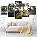 Produktbild CANPIC Forza Horizon 4 Leinwand Poster Wohnzimmer Wand Gedruckt 5 Panel Modulare Spiel Auto Bilder Home Decor Art Abstrakte Gemälde, 40X60 40X80 40X100 cm