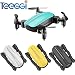 Produktbild Teeggi T10 Mini-Drohne mit HD-Kamera Live-Video FPV-Geste Selfie, Faltbare Micro Pocket Mini-Drohne für Kinder und Anfänger, RC Quadcopter mit App-Steuerung, Höhenlage, 3D-Flips, Headless-Modus(blau)