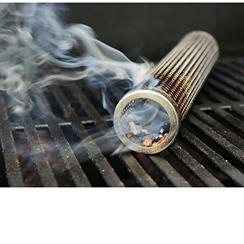 BBeeQ® Räucherröhre 30cm aus Edelstahl – bester Kaltrauch-Erzeuger für Gasgrill und Kohlegrill – Räucherbox, Pellet-Smoker - 7