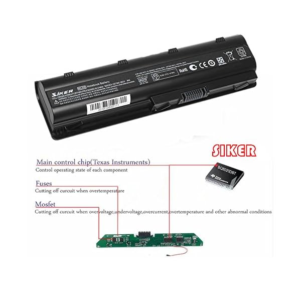 SIKER® Li-ion 6-cell 10.8V 47WH New Laptop Battery for 593553-001 593554-001 mu06 mu09 - HP Battery Presario CQ32 CQ42 CQ43 CQ56 CQ62 CQ72,COMPAQ 435 436 Notebook PC - Image 3