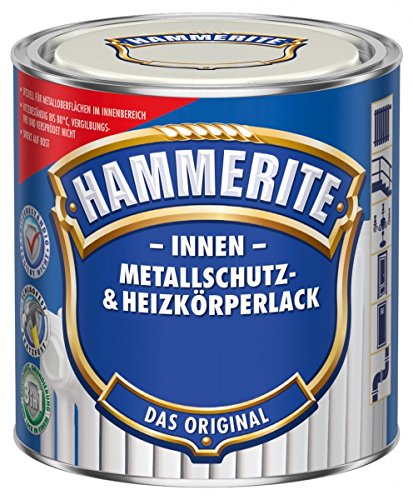 0,5L Hammerite Metallschutzlack und Heizkörperlack innen cremeweiss matt - 2