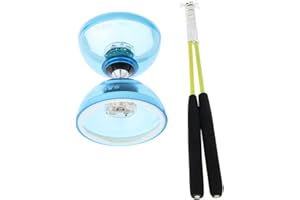 Colcolo Diabolo de Jonglage Set, Diabolo Professionnel à 3 Roulements avec Jouet Extérieur Stick & String pour Débutant Diabolos Enfants Adultes, Bleu