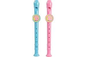 MOZZERS Peppa Pig Recorder Twin Pack – Officially Licensed Musical Toy for Toddlers | Blue & Pink Bundle | Easy-to-Use Plastic Recorder for Kids | Fun Roleplay & Music Exploration | Age 3+