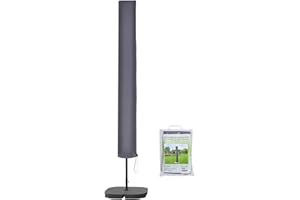 Oule GmbH Sonnenschirm Schutzhülle für Sonnenschirm bis ca. Ø200/300/400cm Premium Qualität aus hochwertigem 300GSM 600D Oxford Material Schutzhülle Sonnenschirm (Grau 250cm×32/40cm)