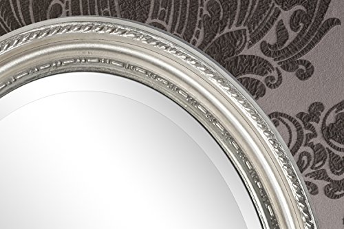 Spiegel Wandspiegel oval antik silber DUNJA 47 x 37 cm - 3