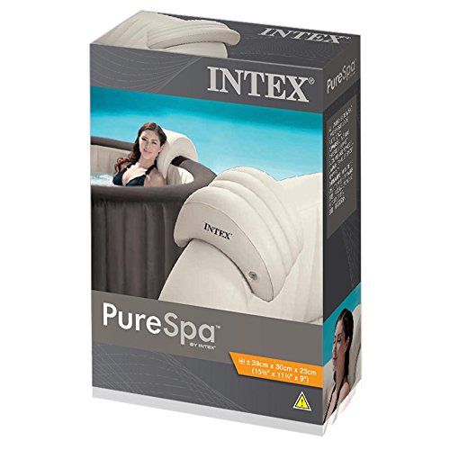 Intex Whirlpoolzubehör Aufblasbare Kopfstütze für Pure SPA, beige, 29 x 30 x 23 cm - 4