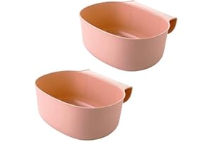 Wankd 2X Auffangschale für Küchenabfälle zum Einhängen - 2er Set Mülleimer Abfall Behälter für Bio Müll (Pink)