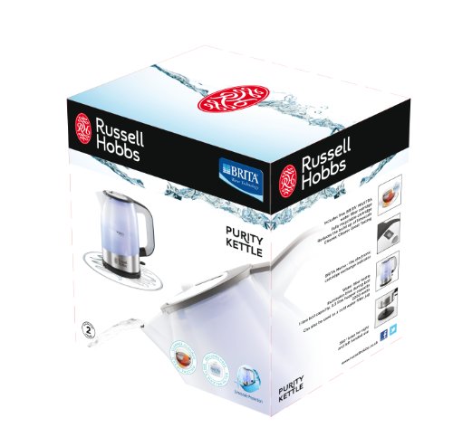 Russell Hobbs 18554-70 Purity Wasserkocher mit Brita Maxtra Filtertechnologie (gratis Filterkartusche,2200 Watt) leuchtet blau - 9