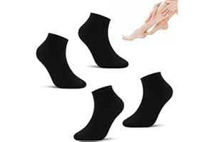 EIH1 2 Paires de Chaussettes Hydratantes, Chaussettes en Hydratant Douces Les Pieds Pour Femmes et Hommes, Enveloppements de doigts Chaussettes Pour en Coton Toe Hydratant Chaussettes Noir