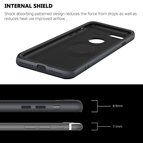 iPhone 7 Plus caso la armadura prima Doble capa paragol pes Marco duro de la PC TPU interior fibra de carbono recubierta con una excelente antideslizante y la cubierta a prueba de golpes caso para el iPhone 7 plus- Negro reviews iPhone 7 Plus caso la armadura prima Doble capa paragol pes Marco duro de la PC TPU interior fibra de carbono recubierta con una excelente antideslizante y la cubierta a prueba de golpes caso para el iPhone 7 plus- Negro