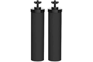 FACHIOO NSF/ANSI 375 Certified Water Filter, Replacement for Berkey® BB9®-2 Black Purification Elements and Berkey® Gravity Filter System, Pack of 2