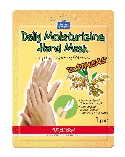DAILY MOISTURISING HANDMASK "OATMEAL" - 1 PAIR*NEWLY DESIGNED "GLOVE-TYPE" MASK*LONG-LASTING MOISTURIZATION*OATMEAL&SHEA BUTTER* EASY&EFFECTIVE SKIN SOLUTIONS