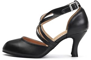 TINRYMX Damen Latin Tanzschuhe Geschlossen Zehen Bequem Salsa Tango Ballsaal Tanzschuhe,Modello-YCL272
