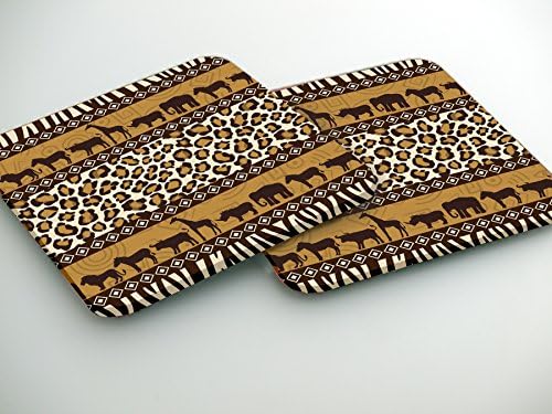 African style with wild animals Set of 6 coaster high-quality 2mm thickness