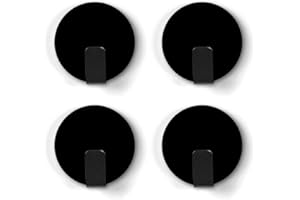 FIRST4MAGNETS Trendform Anti - Slip - Festmagnethaken Für Magnetische Whiteboards, Notizbecher, Aktenschränke Oder Kühlschränke - Schwarz - Pack von 4