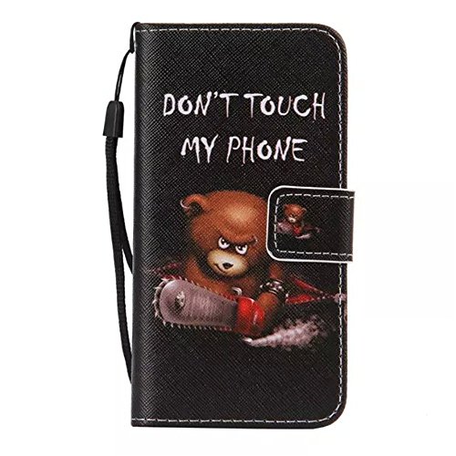 Mo-Beauty® Apple iPhone 6 Plus/6S Plus Leather Case [Free Tempered Glass Screen Protector] With Hand Wrist Strap,Colorful Pattern Design Flip PU Leather Wallet Card Slot Stand Case Cover For Apple iPhone 6 Plus/6S Plus 5.5