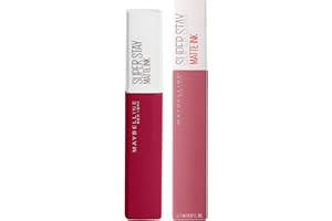 Maybelline New York SuperStay Matte Ink Tinte de Labios con Efecto Opaco Color Intenso y Duradero con Aplicador de Punta de Precisión Kit de Maquillaje de 2 Barras de Labios 115 Founder y 15 Lover