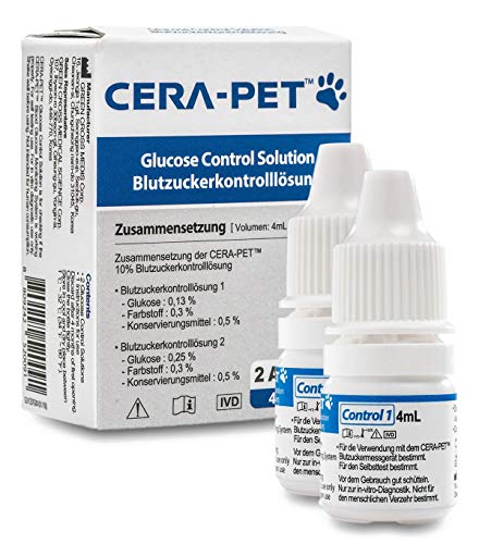Cera-Pet Kontrolllösung - Blutzuckermessgerät für Hunde und Katzen