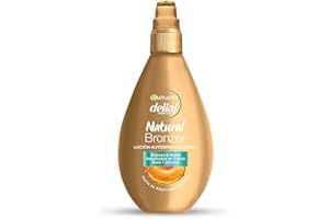 GARNIER DELIAL Natural Bronze Loción Autobronceadora para Cuerpo y Rostro con Vitamina E, Hidrata y Broncea sin Marcas - 150ml