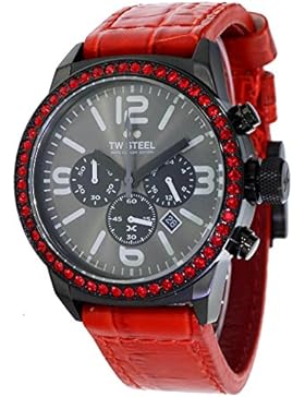 TW Steel Marc Coblen Edition Chrono mit Lederband 42 MM Grey Sunray/Red MCPR7
