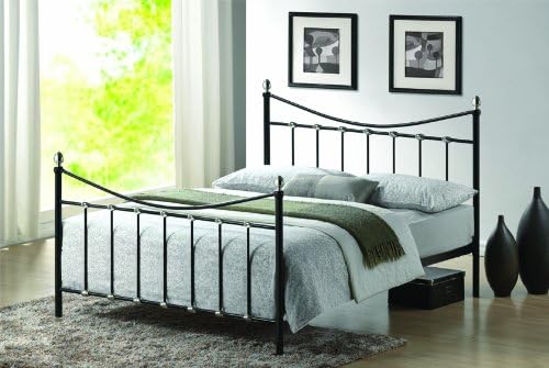 Oban Black Metal Bed Frame (king size frame)