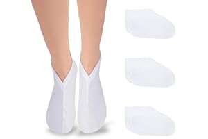 COMNICO 3 paia di calzini idratanti durante la notte in cotone per lozione calzini morbidi per piedi idratanti spa e pedicure calzini per piedi secchi tacchi screpolati uomini donne cura dei piedi