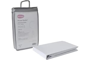 Shnuggle Waterproof Moses Basket Sheet – Super Soft Tencel Jersey Mattress Protector – Breathable, Absorbent & Anti-Allergy Baby Moses Basket Mattress Cover