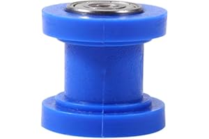 Keenso Rodillo de Cadena de Tensor de polea de 10 mm, guía de Rueda de Tensor de Rodillo Deslizante de Cadena Motocicleta Pit Dirt Mini Bike ATV(Azul)