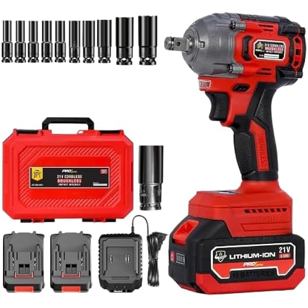 Altsuceser 21V Cordless Impact Wrench Kit, 1/2 Inch, 520N.m Brushless - Includes Battery & Charger