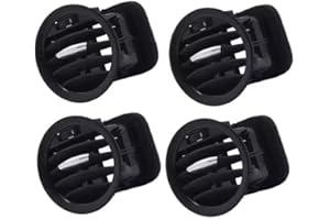 Avutrel Rejilla de Ventilación Cubierta,Boquillas de Ventilación Cromada,Cromo,Coche Ventilación De Ca Compatible con Opel Corsa D MK3 2006-2019 13417363 2201099 13363314 4 Piezas(Negro mate)