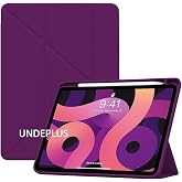UnDePlus iPad 11.Nesil A16 11in&ccedil;/10.Nesil 10.9in&ccedil; ile uyumlu Kılıf Kalem B&ouml;lmeli Trifolding Case Mor