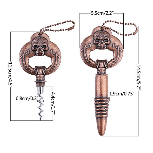 Umiwe Korkenzieher Wein Öffner 2 in 1 Flaschenöffner Classy Vintage Design Stilvolle Weinzubehör - 2