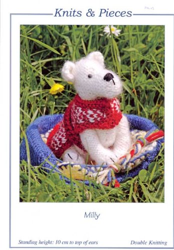 Knits & Pieces Knitting Pattern : Milly Toy Dog and Accessories - Coat/Bed/Blankets/Bone/Ball/Toy (Height 10cm))