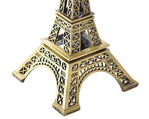 Eiffelturm Metallic Modell Replica Statue Figur Mittelpunkt für Schreibtisch Platz Home Office Dekoration Geschenk, metall, 15 cm - 4