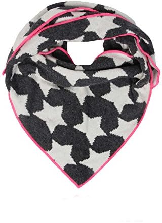 Cashmere Triangle Scarf - High quality scarf with stars for baby-s Boys and girls - XXL Neck Scarf and Ladies - Cashmere Dreams knitwear for summer and winter - Zwillingsherz ()