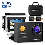 APEMAN Underwater Action Camera A70 Wi-Fi 14MP 1080P Waterproof 30m 2.0'' LCD 170° Ultra Wide-Angle Two 1050mAh Batteries with Portable Package Case and Kit of Accessories