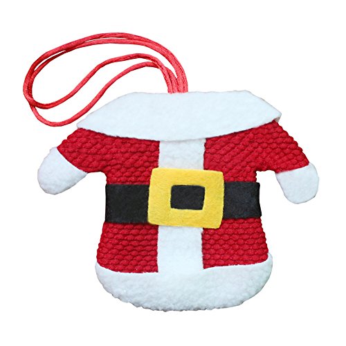 csdsotre Kerstmis bestekbak tassen 12 pc ’s Sankt-beroep Kerstmis decoratie bestek kostuum kleine broeken en kleding bestek-sets (12 stücke)