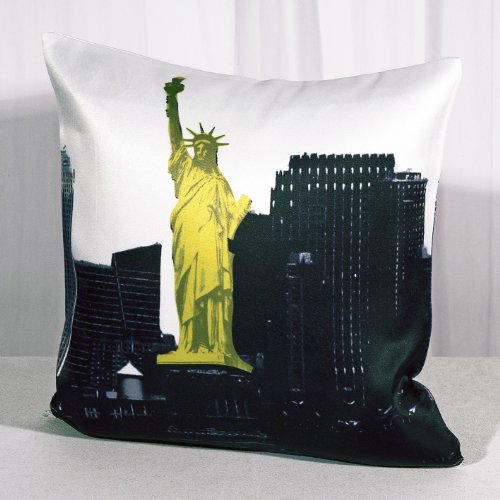 Kissenbezug 4er-Set NEW YORK BROADWAY/BROOKLYN BRIDGE/EMPIRE STATE BUILDING/FREIHEITSSTATUE 40×40 cm - 6