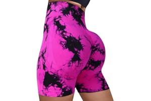 Litthing Pantalones Cortos Deportivos Mujer Push Up Sin Costuras Shorts Alta Cintura Elásticos Cortas Leggins Scrunch Butt para Running Yoga Fitness Jogging