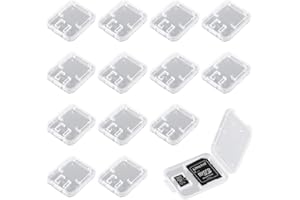 CMUYKIBU Memory Card Cases,Transparent SD Card Case,SD Card Holder,for SD MMC MicroSD Pack of 15