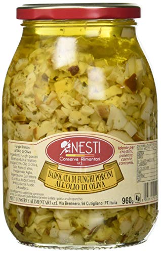 Nesti Conserve Alimentari Dadolata Funghi Porcini all' Olio di Oliva - Pacco da 6 X 960 g
