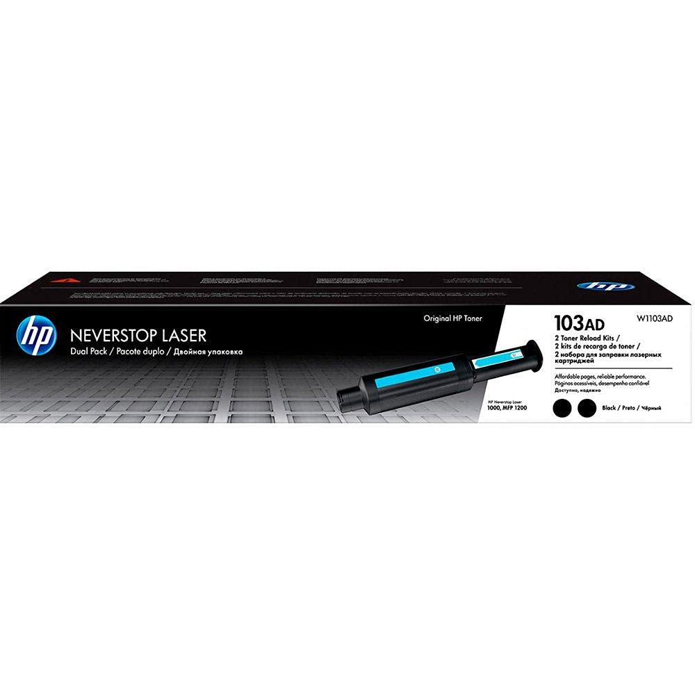 HP 103AD Dual Pack Black Original Neverstop Laser Toner Reload Kit