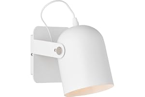 BRILLIANT lampe Yan interrupteur mural spot blanc | 1x A60, E27, 30W, adapté aux lampes normales (non inclus) | Échelle A ++ à E | Avec interrupteur à bascule