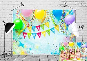 BELECO 7x5ft Birthday Backdrop Phtography Backdrop for Party Decoration Banner Photoshoot Photo Background Props