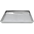 Pentole Agnelli COAL49/340 Teglia Rettangolare in Lega d'Alluminio 3003 con Orlo, Argento, 40 x 30 cm, 1 Pezzo