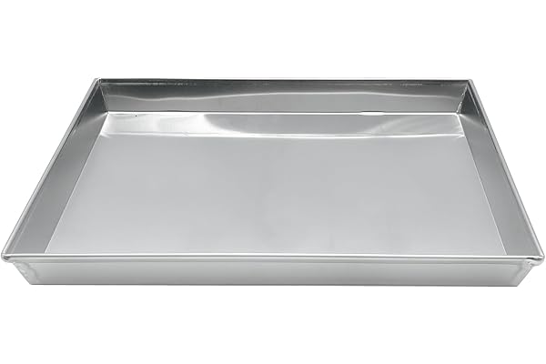 Agnelli Pentole COAL49/335 låg rektangulär bakplåt, aluminium, grå, 35 x 28 cm